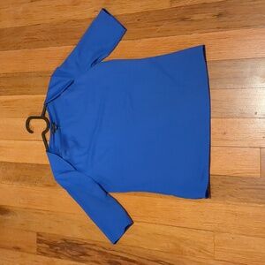 Ann Taylor blue boatneck top medium